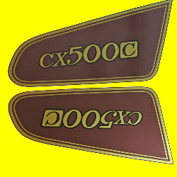 CX500C Seitendeckel Aufkleber
