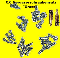 CX500 Vergaser-Schraubensatz klien